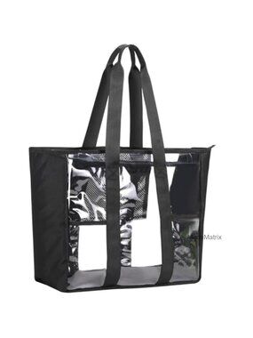 Large Clear Tote Bag PVC Nylon Heavy Duty Stadium Approved Work